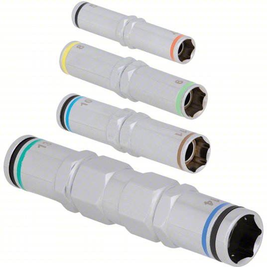 Metric, 10 mm/11 mm/13 mm/14 mm/19 mm/5 mm/7 mm/8 mm/9 mm Tip Size, 4 in Bolt Clearance