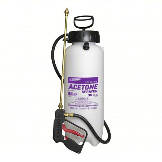 Handheld Sprayer: Spot, 3 gal Tank, Poly Tank, 5 ft Max Spray Distance, 60 psi, Adj Nozzle