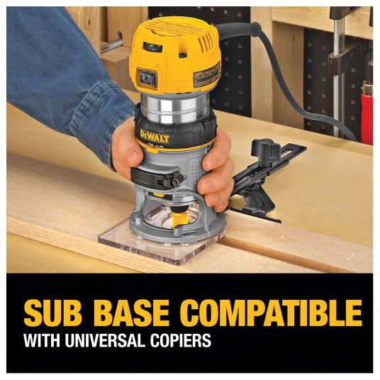 Router: Compact, Fixed and Plunge Base, 1.25 hp, Variable Speed, 27,000 RPM, 1/4 in Collet