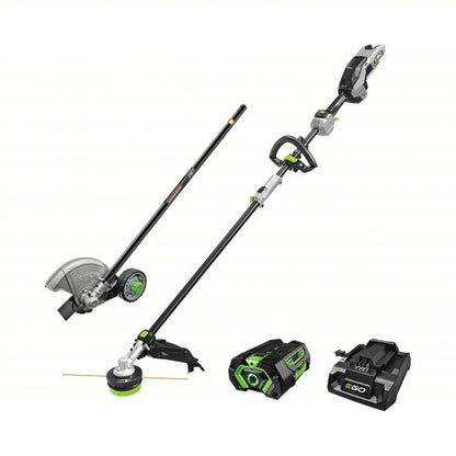 Outdoor Equipment Combination Kit: POWER+, 16 in String Trimmer Cutting Wd, 4.0 Ah, 56 V Volt