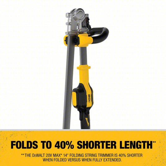 Battery-Powered String Trimmer Kit: 14 in Cutting Wd, Straight Shaft, 38 in Shaft Lg, 5.0 Ah
