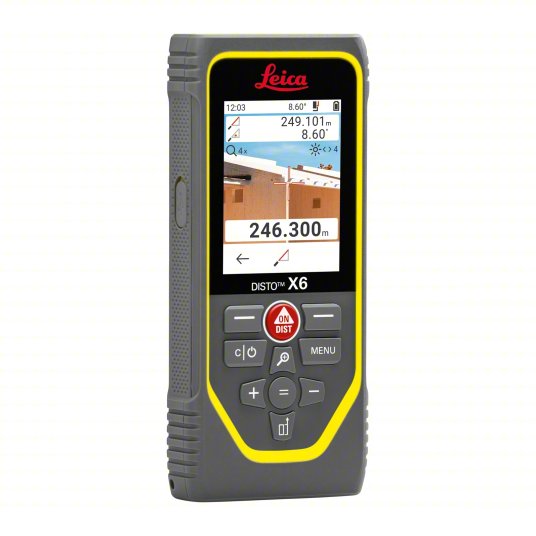 Laser Distance Meter: Metric, 0 m – 250 m, ± 1 mm, Li-Ion Rechargeable, ISP, Red