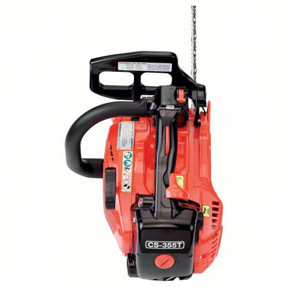 Gas-Powered Chainsaw: 14 in Bar Lg, Top Handle, Auto/Adj Chain Oiler, 2.1 hp Horsepower