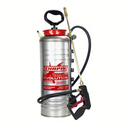 Handheld Sprayer: Spot, 3 1/2 gal Tank, Stainless Steel Tank, 25 ft Max Spray Distance