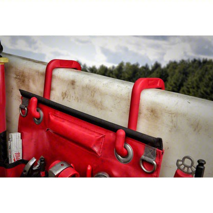 Bucket Hook: 5 3/4 in W x 3/4 in H x 6 1/2 in L, Red, Polymer