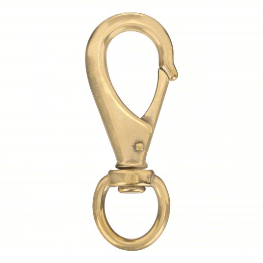 Swivel Snap Hook: 1 5/8 in W x 1/2 in H x 4 3/8 in L, Bronze, Steel