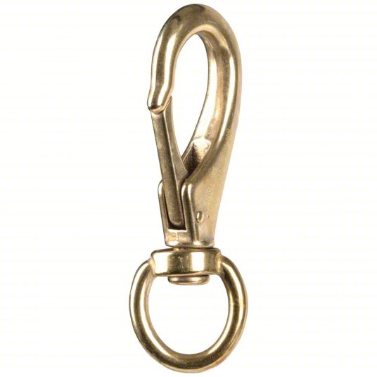 Swivel Snap Hook: 1 5/8 in W x 1/2 in H x 4 3/8 in L, Bronze, Steel