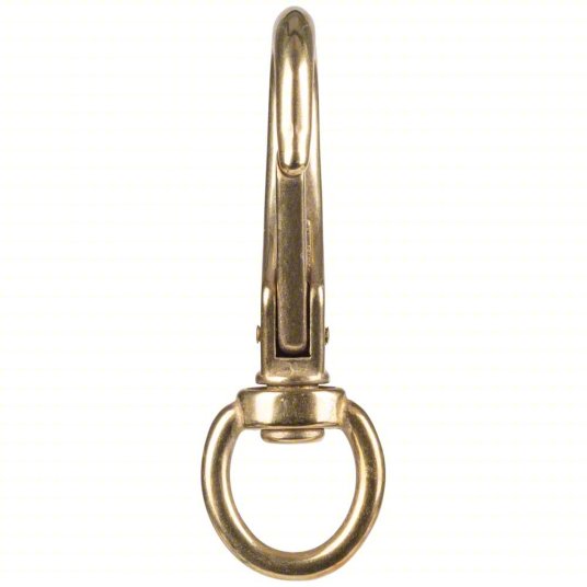 Swivel Snap Hook: 1 5/8 in W x 1/2 in H x 4 3/8 in L, Bronze, Steel