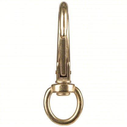 Swivel Snap Hook: 1 5/8 in W x 1/2 in H x 4 3/8 in L, Bronze, Steel