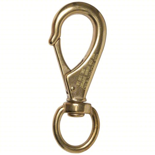 Swivel Snap Hook: 1 5/8 in W x 1/2 in H x 4 3/8 in L, Bronze, Steel