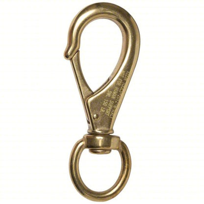 Swivel Snap Hook: 1 5/8 in W x 1/2 in H x 4 3/8 in L, Bronze, Steel