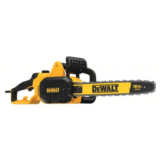 Corded Chainsaw: 18 in Bar Lg, Rear Handle, Auto Chain Oiler, 120 V, Corded