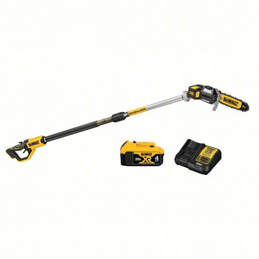 Battery-Powered Pole Saw Kit: 8 in Blade Lg, 7 ft to 15 ft Reach, 4.0 Ah, 20 V