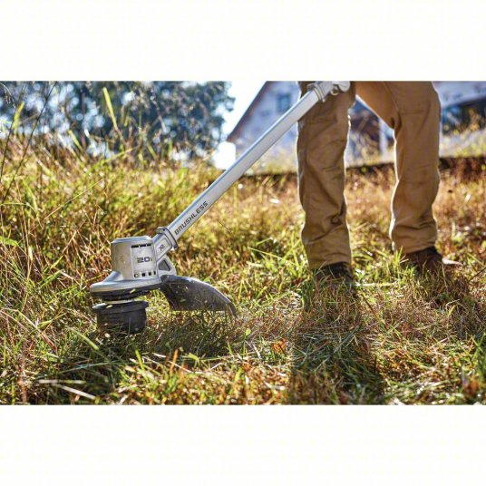 Battery-Powered String Trimmer Kit: 14 in Cutting Wd, Straight Shaft, 38 in Shaft Lg, 5.0 Ah