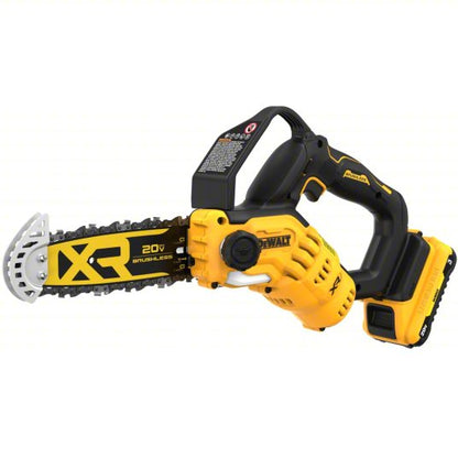 Battery-Powered Chainsaw Kit: 8 in Bar Lg, Rear Handle, Auto Chain Oiler, 20 V