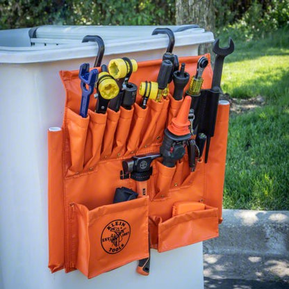 Tool Apron: 24 in W x 23 in H x 23 in L, Orange, Vinyl