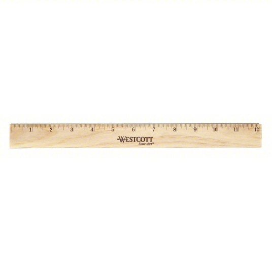Ruler: 05011, 12 in, 0.2 in Thick, 1/16 in, Clear, Black, Rigid, Printed Graduation Mark