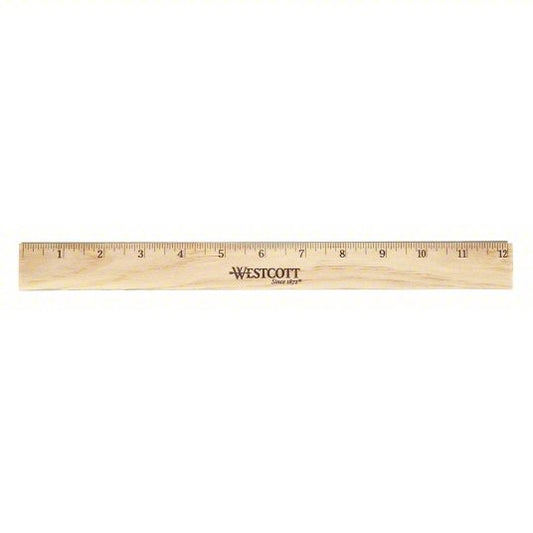 Ruler: 05011, 12 in, 0.2 in Thick, 1/16 in, Clear, Black, Rigid, Printed Graduation Mark