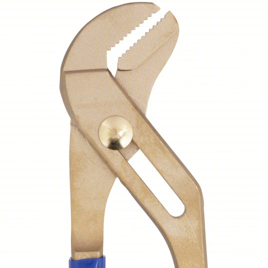 Non-Sparking, Flat, Groove Joint, 1 1/2 in Max Jaw Opening, 6 Jaw Positions