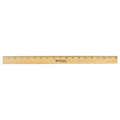 Ruler: 05018, 18 in, 0.2 in Thick, 1/16 in, Clear, Black, Rigid, Printed Graduation Mark