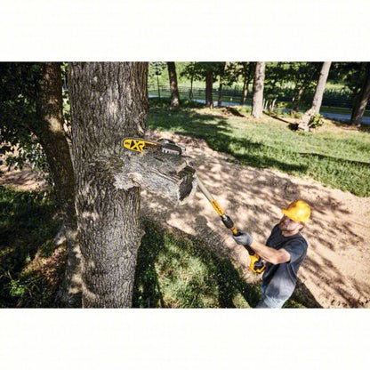 Battery-Powered Pole Saw: 8 in Blade Lg, 7 ft to 15 ft Reach, 20 V, Includes: Tool Only