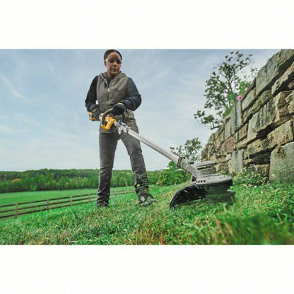 Battery-Powered String Trimmer Kit: 14 in Cutting Wd, Straight Shaft, 38 in Shaft Lg, 5.0 Ah