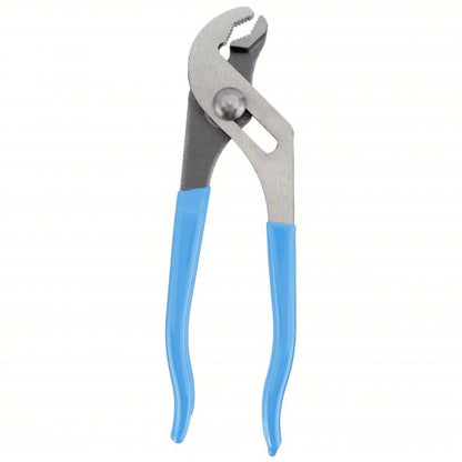 Tongue and Groove Plier: V, Groove Joint, 7/8 in Max Jaw Opening, 6 1/2 in Overall Lg, Serrated
