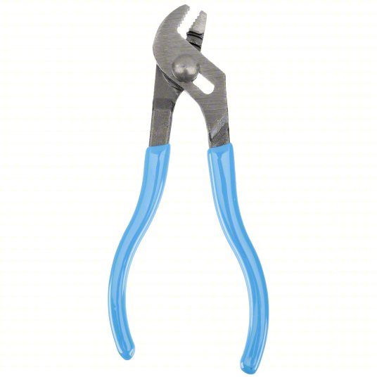 Tongue and Groove Plier: Flat, Groove Joint, 1/2 in Max Jaw Opening, 4 1/2 in Overall Lg, Serrated