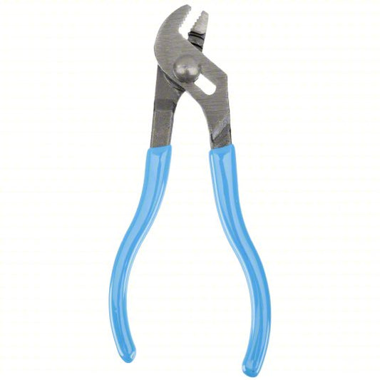 Tongue and Groove Plier: Flat, Groove Joint, 1/2 in Max Jaw Opening, 4 1/2 in Overall Lg, Serrated