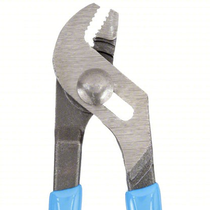 Tongue and Groove Plier: Flat, Groove Joint, 1/2 in Max Jaw Opening, 4 1/2 in Overall Lg, Serrated