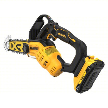 Battery-Powered Chainsaw Kit: 8 in Bar Lg, Rear Handle, Auto Chain Oiler, 20 V