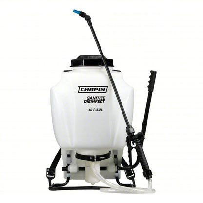 Backpack Sprayer: For Bleach and Disinfecting, Mix-in-Tank, 4 gal Tank Capacity