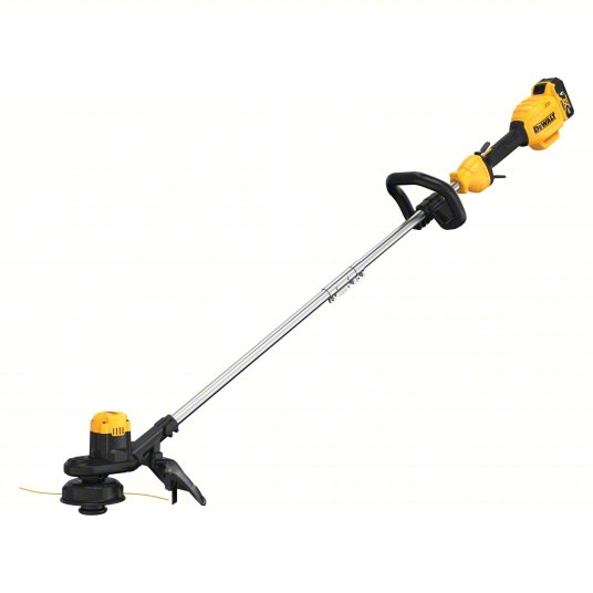 Battery-Powered String Trimmer Kit: 13 in Cutting Wd, Straight Shaft, 38 in Shaft Lg, 4.0 Ah