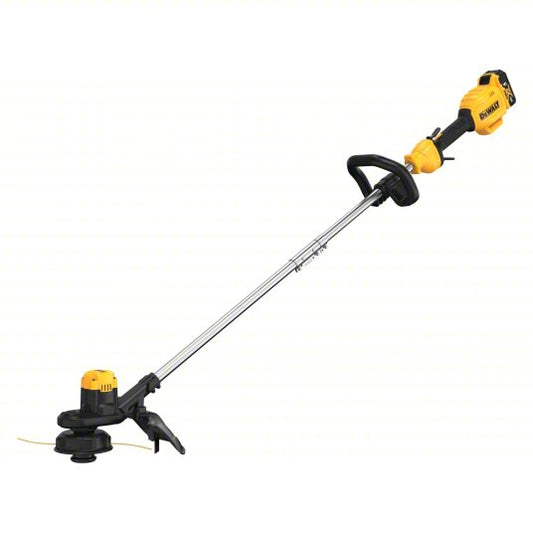 Battery-Powered String Trimmer Kit: 13 in Cutting Wd, Straight Shaft, 38 in Shaft Lg, 4.0 Ah
