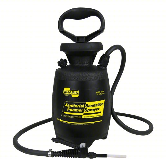 Handheld Sprayer: Spot, 1 gal Tank, Poly Tank, 25 ft Max Spray Distance, 60 psi, 21-30 ft