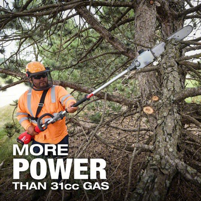 Battery-Powered Pole Saw: 10 in Blade Lg, 7 ft to 10 ft Reach, 18 V, Includes: Tool Only