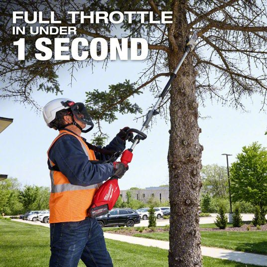 Battery-Powered Pole Saw: 10 in Blade Lg, 7 ft to 10 ft Reach, 18 V, Includes: Tool Only