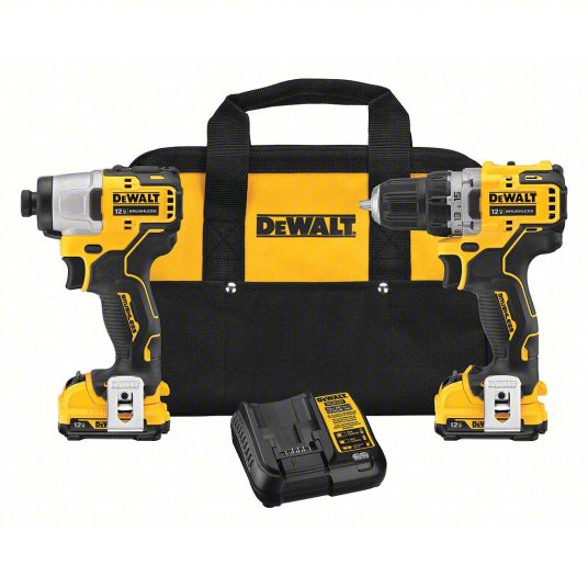 Tool Combination Kit: 2 Tools, Drill/Impact Driver, 12 V DC Volt, Battery Included
