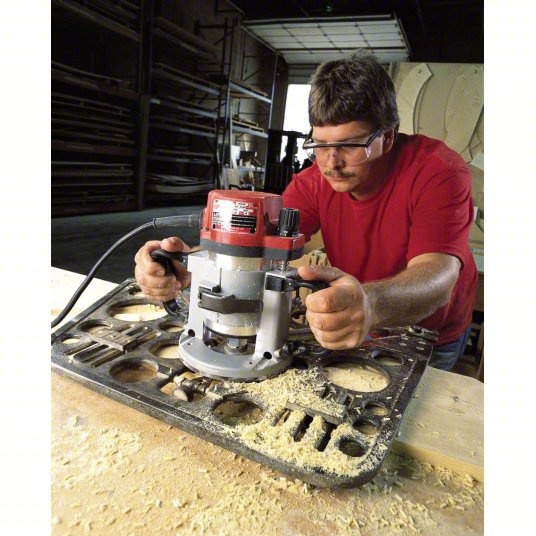 Router: Full-Size, Fixed Base, 3.5 hp, Variable Speed, 22,000 RPM, 1/2 in Collet, 120V AC