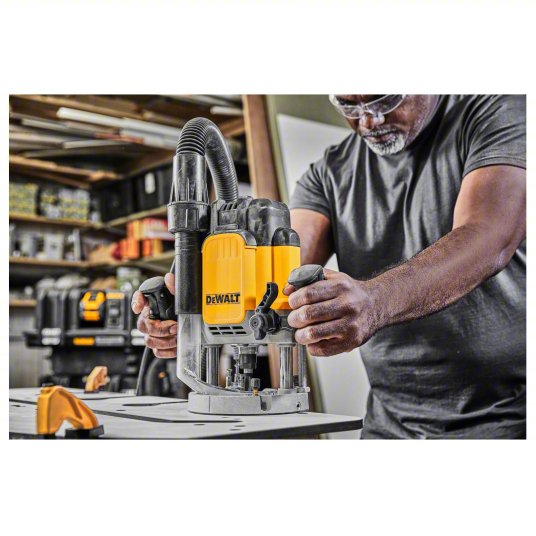 Router: Full-Size, Plunge Base, 3 hp, Variable Speed, 22,000 RPM, 1/4 in_1/2 in Collet