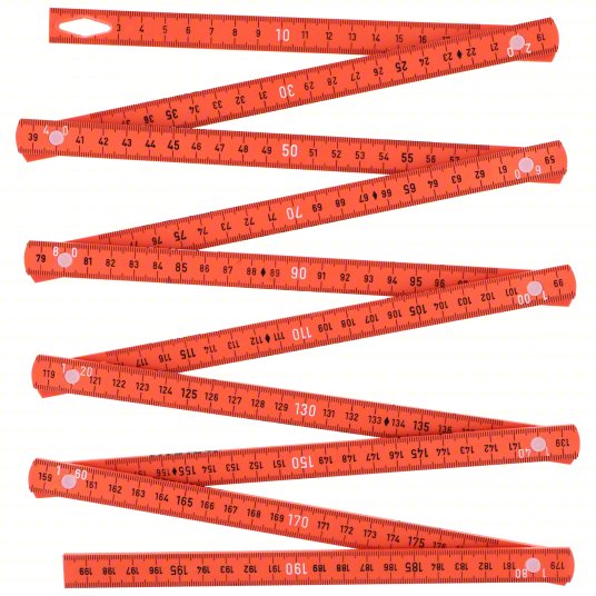 Ruler: 61630, 79 in / 2,000 mm, 0.5 in Thick, 1/16 in, Clear, Black, Flex, Inside Read, Rule