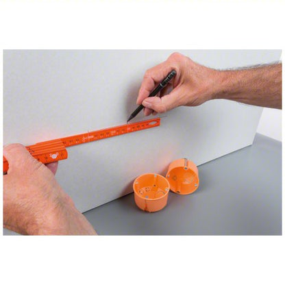 Ruler: 61630, 79 in / 2,000 mm, 0.5 in Thick, 1/16 in, Clear, Black, Flex, Inside Read, Rule