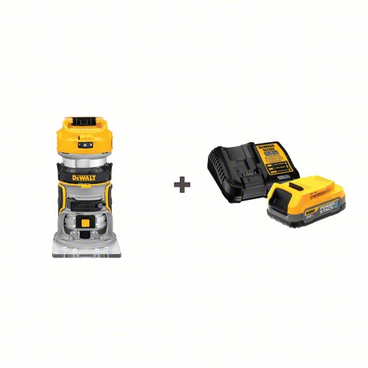 Cordless Compact Router: 20V MAX*, Bare Tool, Fixed Base, 1.25 hp, 25,500 RPM, 1/4 in Collet