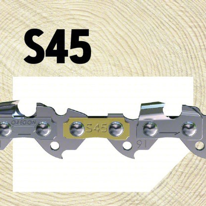 Chainsaw Chain: 12 in Compatible Bar Lg, 3/8 in, 0.05 in Gauge, 45 Links, 5/32 in File Size
