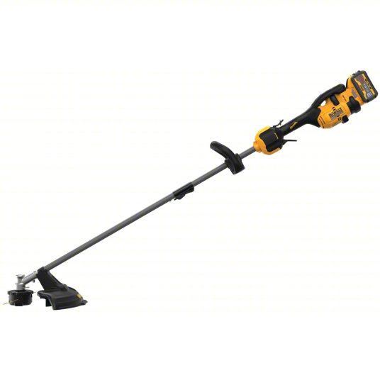 Battery-Powered String Trimmer Kit: 15 in Cutting Wd, Straight Shaft, 35 in Shaft Lg, 3.0 Ah