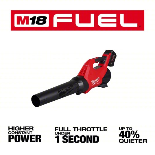 Battery-Powered Handheld Leaf Blower Kit: M18™, 500 cfm Max. Air Flow, 12.0 Ah