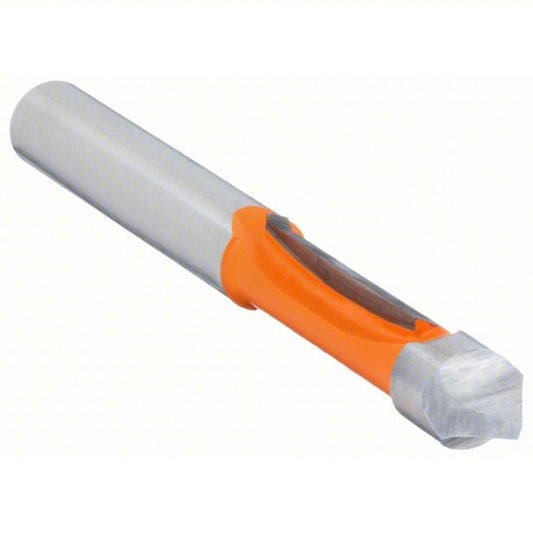 Trim Profile Router Bit: Fractional Inch, Carbide Tipped, 1/4 in Cutter Dia., 1 Flutes