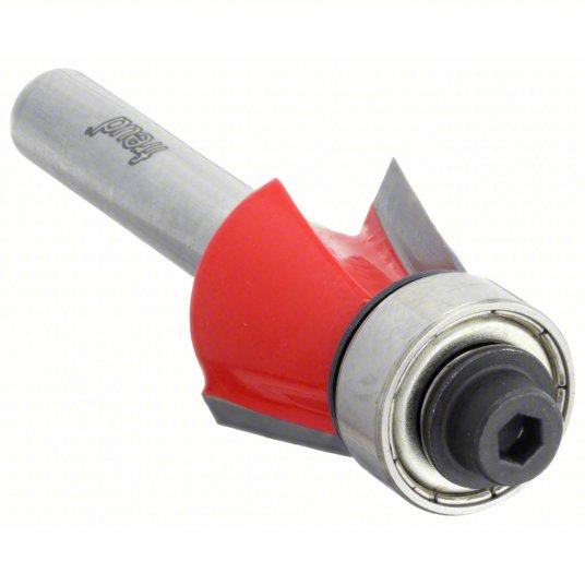 Chamfer Profile Router Bit: Fractional Inch, Carbide, 23/32 in Cutter Dia., 1/2 in Lg of Cut