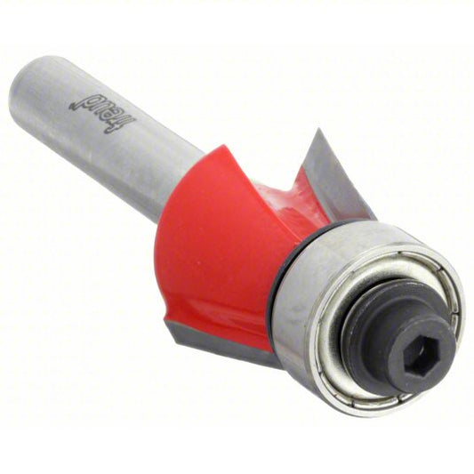 Chamfer Profile Router Bit: Fractional Inch, Carbide, 23/32 in Cutter Dia., 1/2 in Lg of Cut