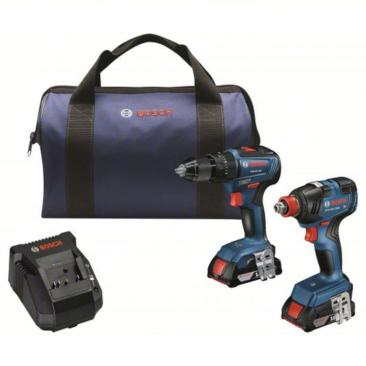 Tool Combination Kit: 2 Tools, Hammer Drill/Driver/Impact Driver, 18 V DC Volt